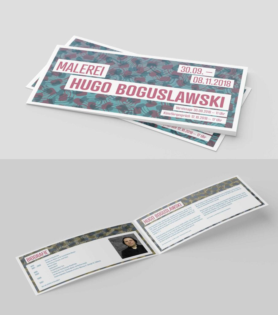 Ausstellung „Malerei Hugo Boguslawski“ (Flyer AG64)