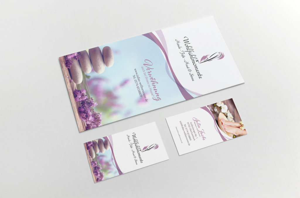 Wellnessoase (Flyer + Visitenkarte)