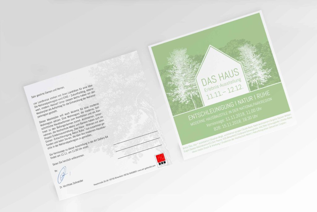 Ausstellung „Das Haus“ (Flyer AG64)