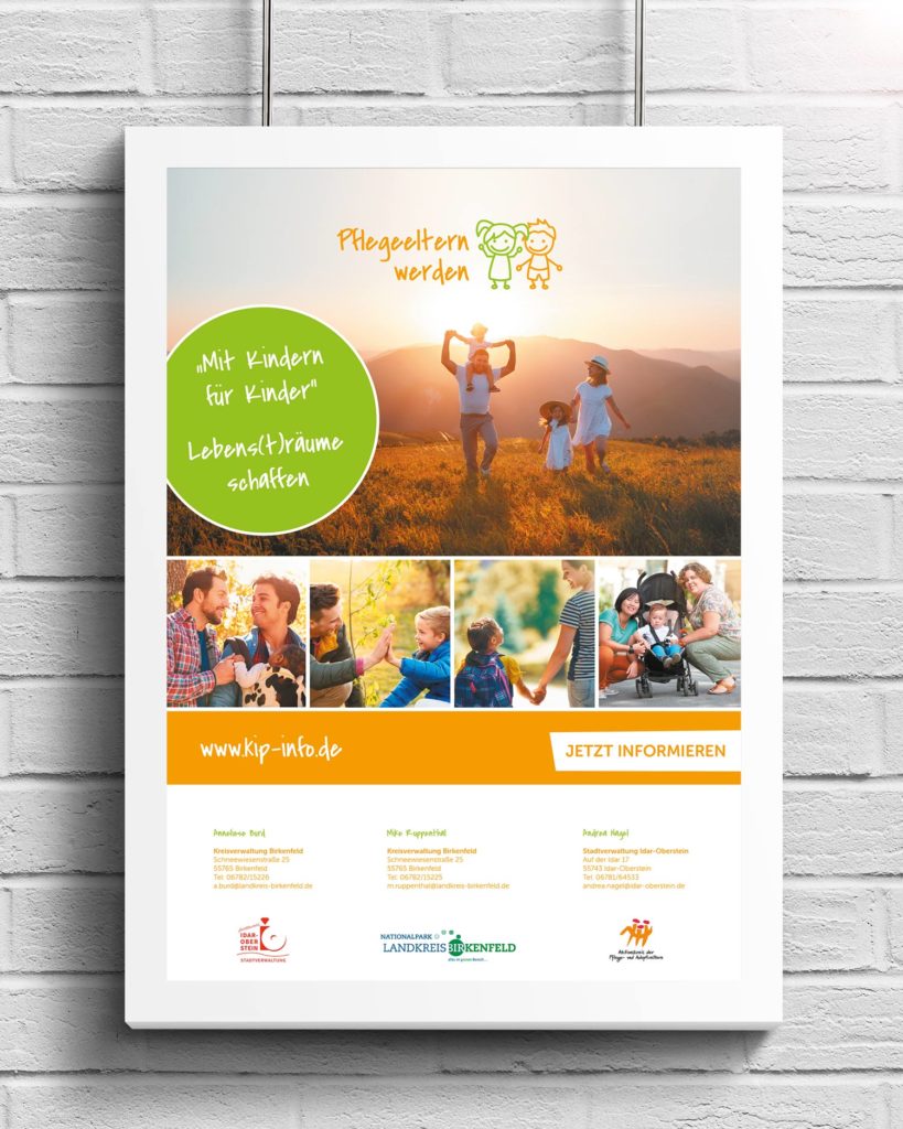 Poster „Pflegeeltern werden“